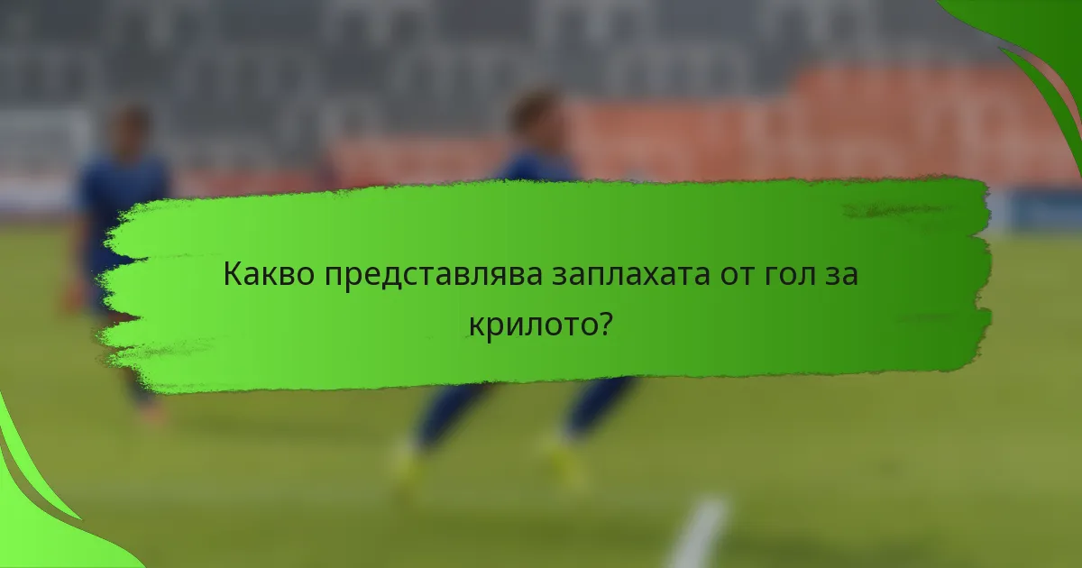 Какво представлява заплахата от гол за крилото?